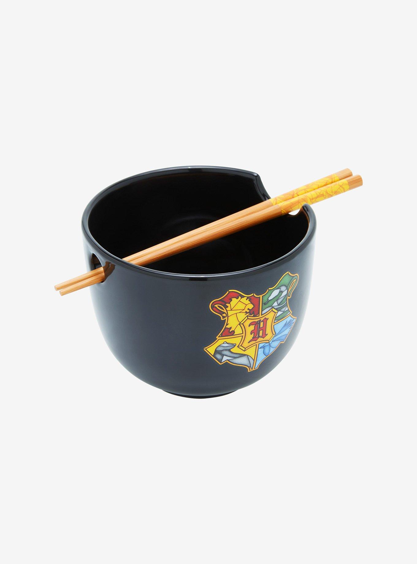 Harry Potter Stained-Glass Hogwarts Crest Ramen Bowl with Chopsticks, , hi-res