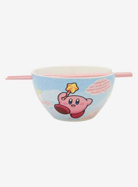 Nintendo Kirby Clouds Ramen Bowl With Chopsticks