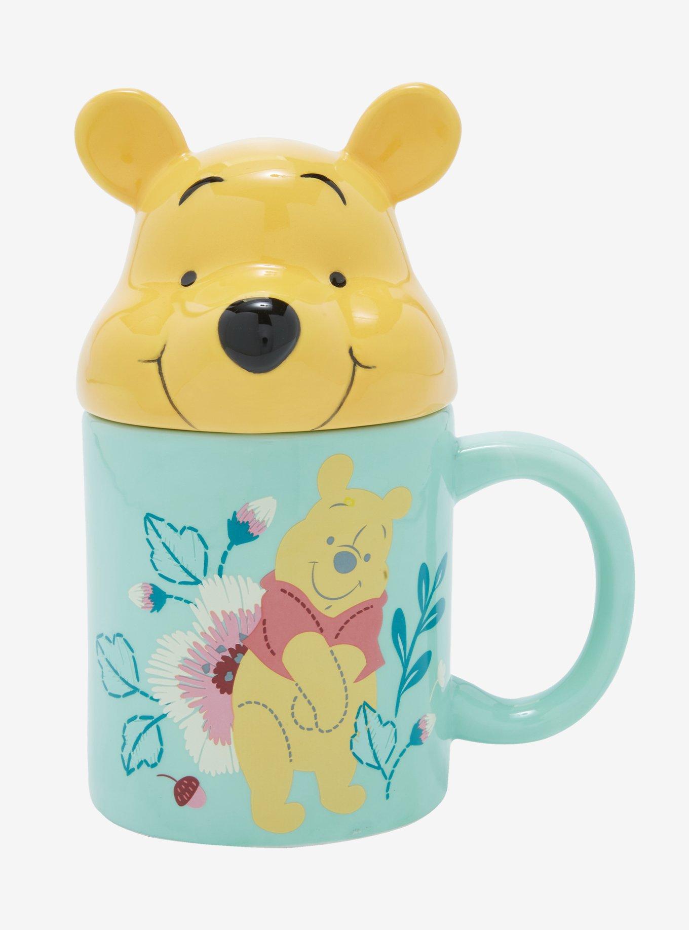 Disney Winnie the Pooh Floral Mug with Figural Lid, , hi-res