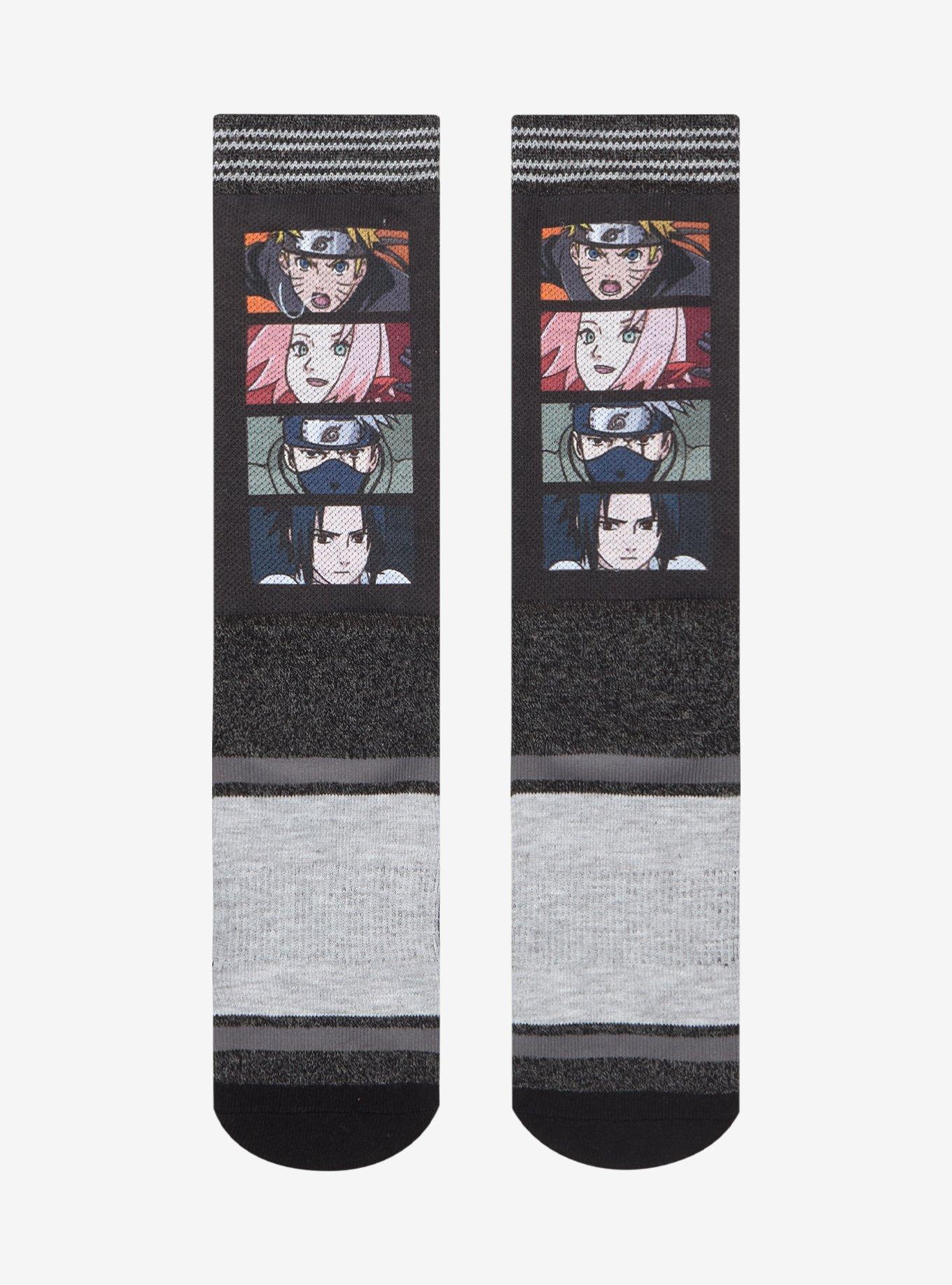 Naruto Shippuden Team 7 Panel Crew Socks, , hi-res