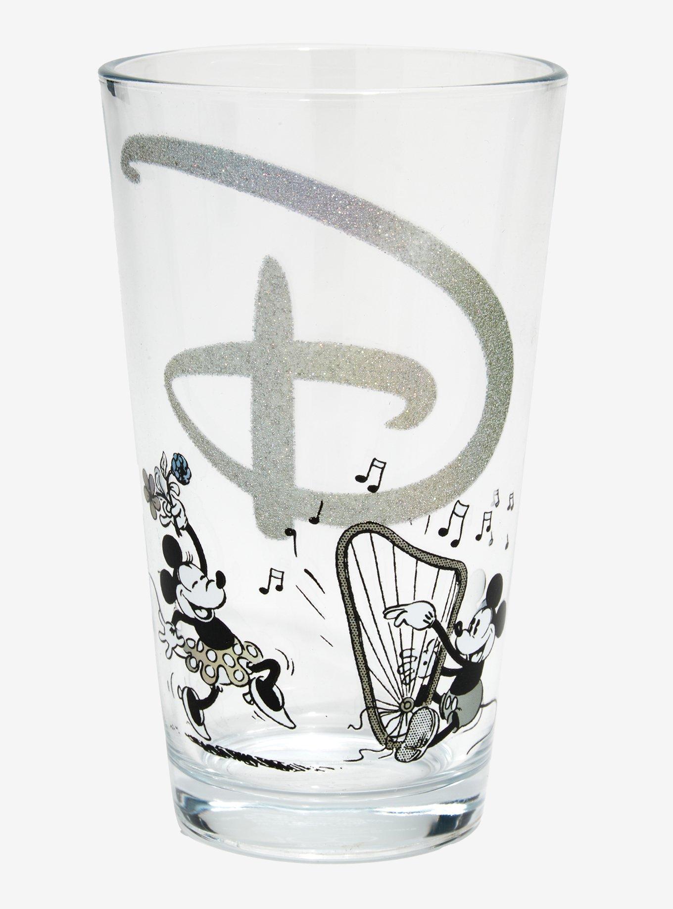 Disney 100 Mickey and Minnie Glitter Pint Glass, , hi-res