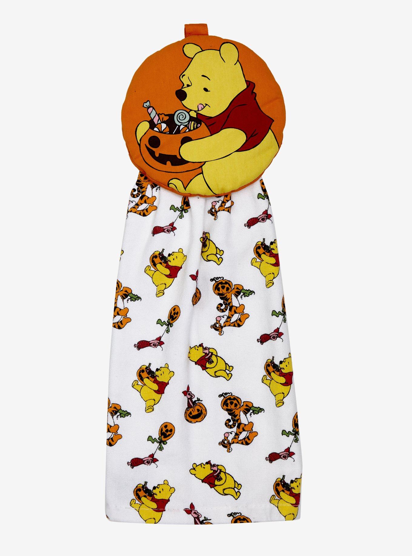 Disney Winnie the Pooh Halloween Allover Print Hanging Kitchen Towel