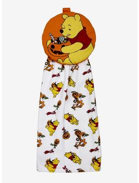 Disney Winnie the Pooh Halloween Allover Print Hanging Kitchen Towel, , hi-res