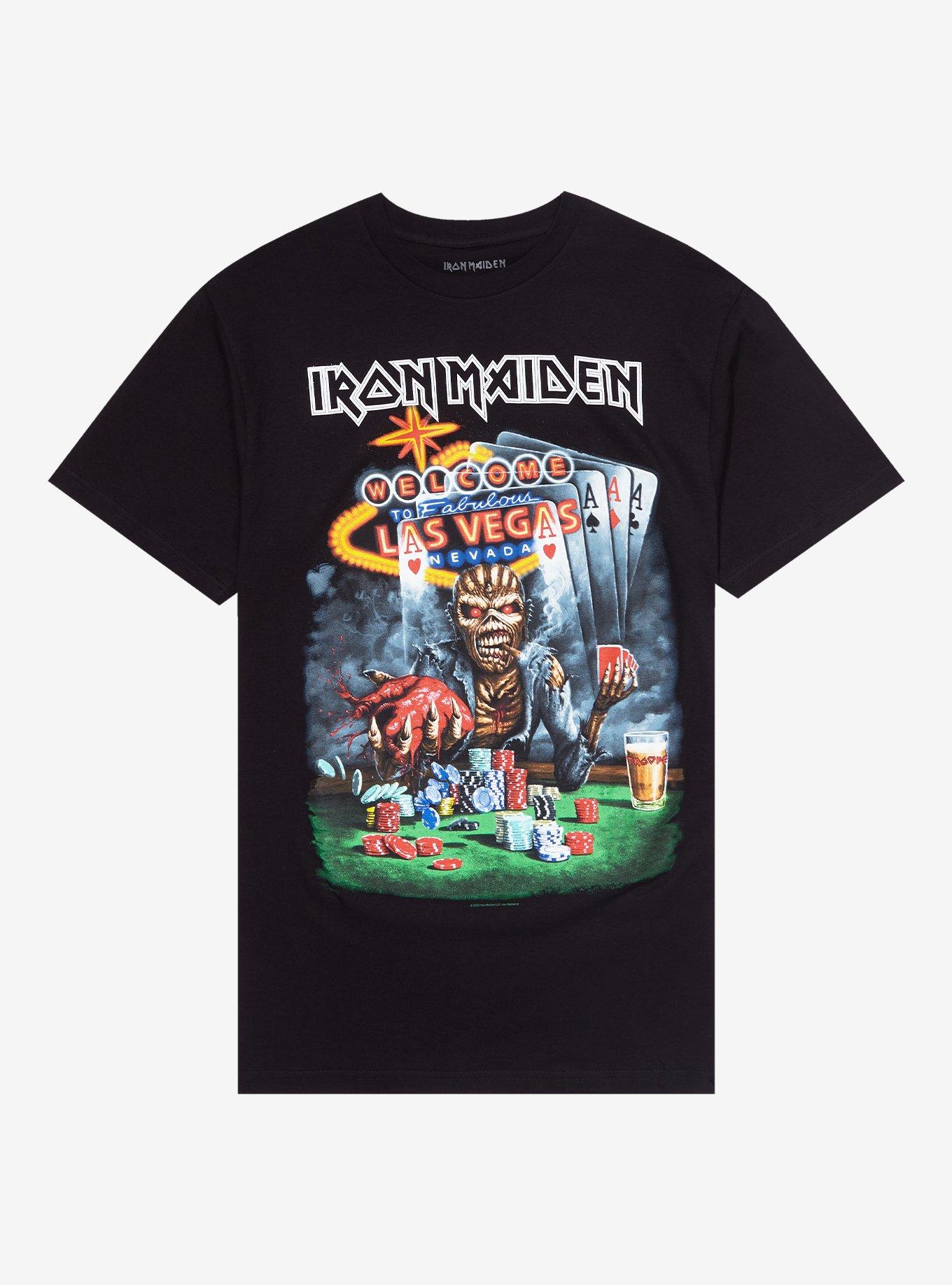Iron Maiden Eddie In Vegas T-Shirt, BLACK, hi-res