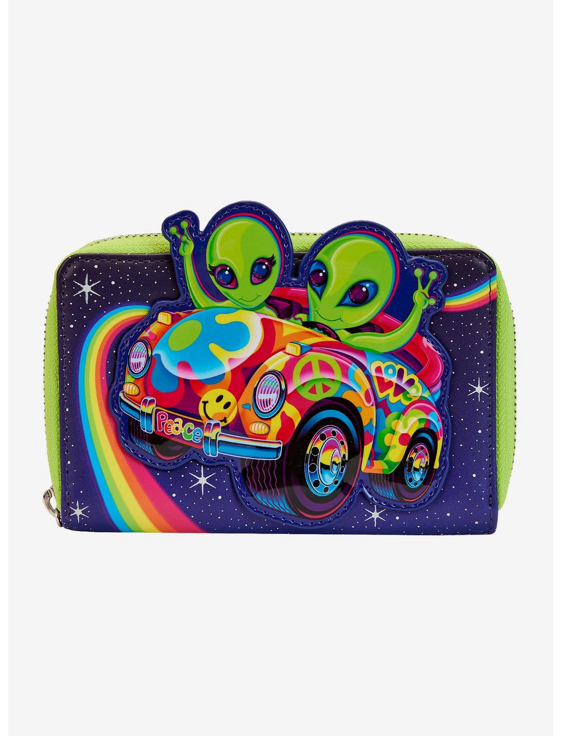 Loungefly Lisa Frank Peace Love & Aliens Mini Zipper Wallet