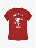 Fireball Whisky Red Dragon Logo Womens T-Shirt, RED, hi-res