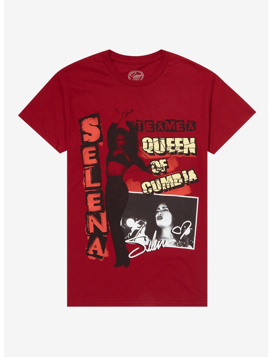 Selena Tex Mex Queen Of Cumbia T-Shirt, RED, hi-res