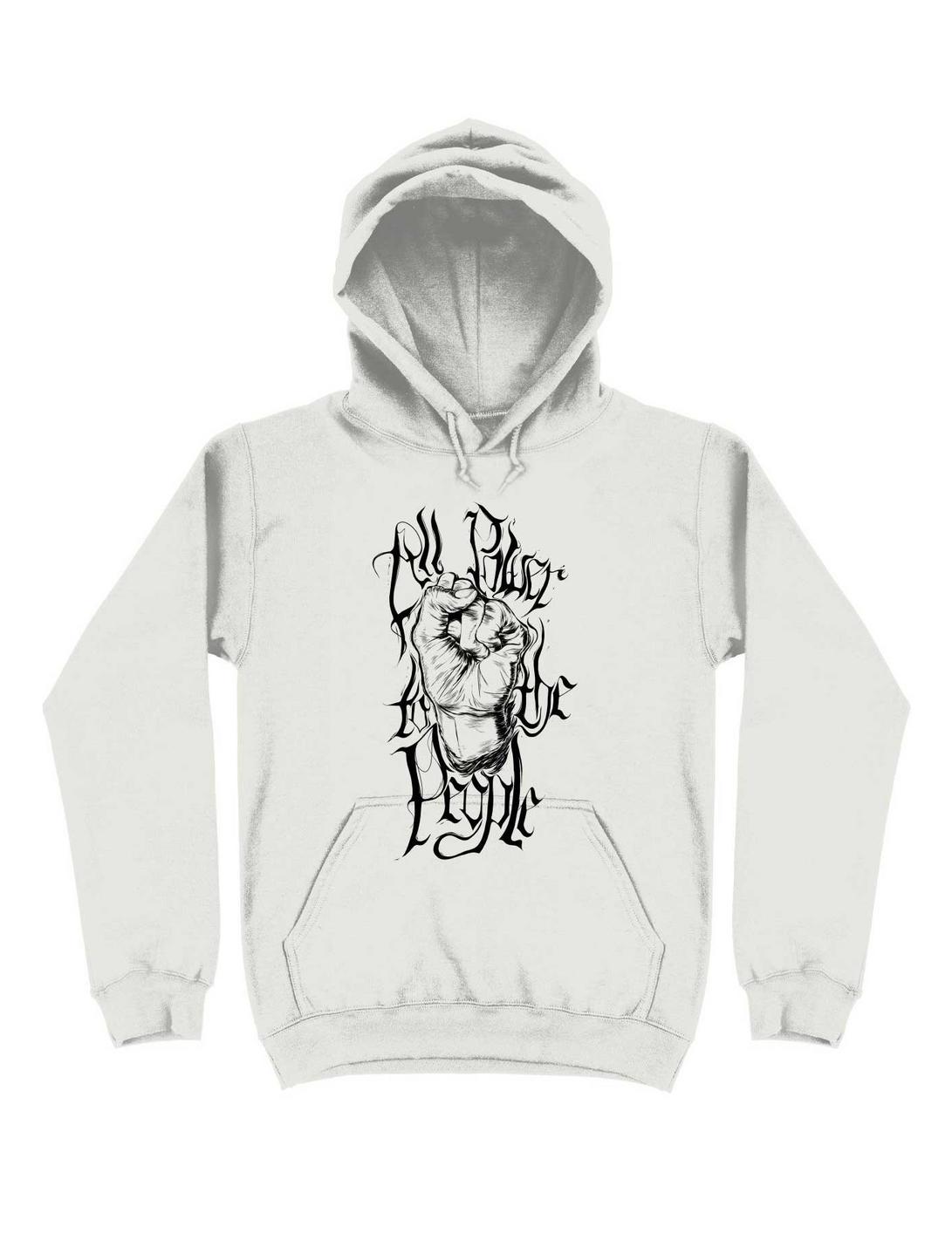 Black History Month Worst Creations All Power To The People Hoodie, WHITE, hi-res