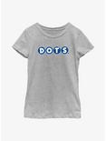 Tootsie Roll Dots Logo Youth Girls T-Shirt, ATH HTR, hi-res