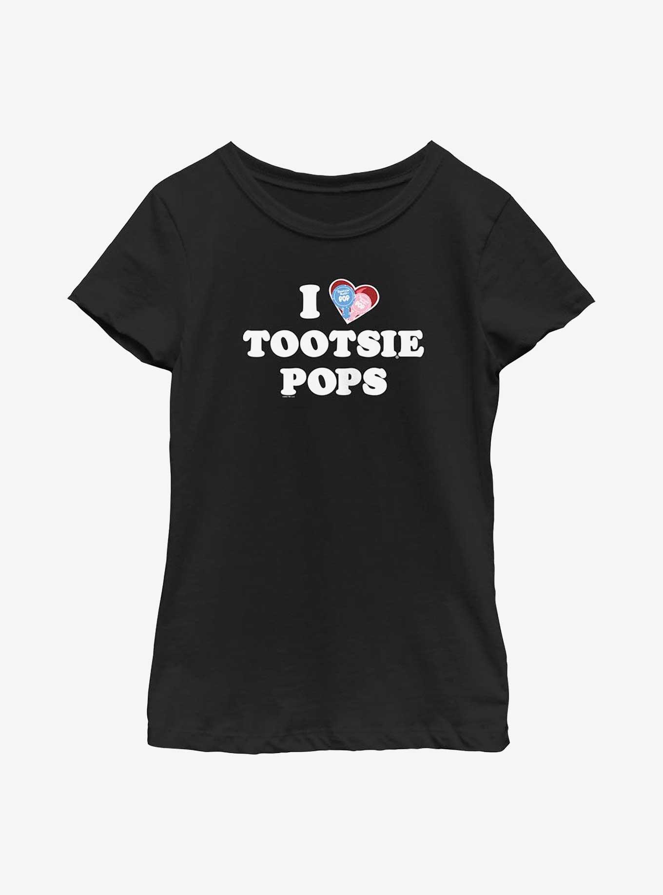 Tootsie Roll I Love Tootsie Pops Youth Girls T-Shirt, BLACK, hi-res