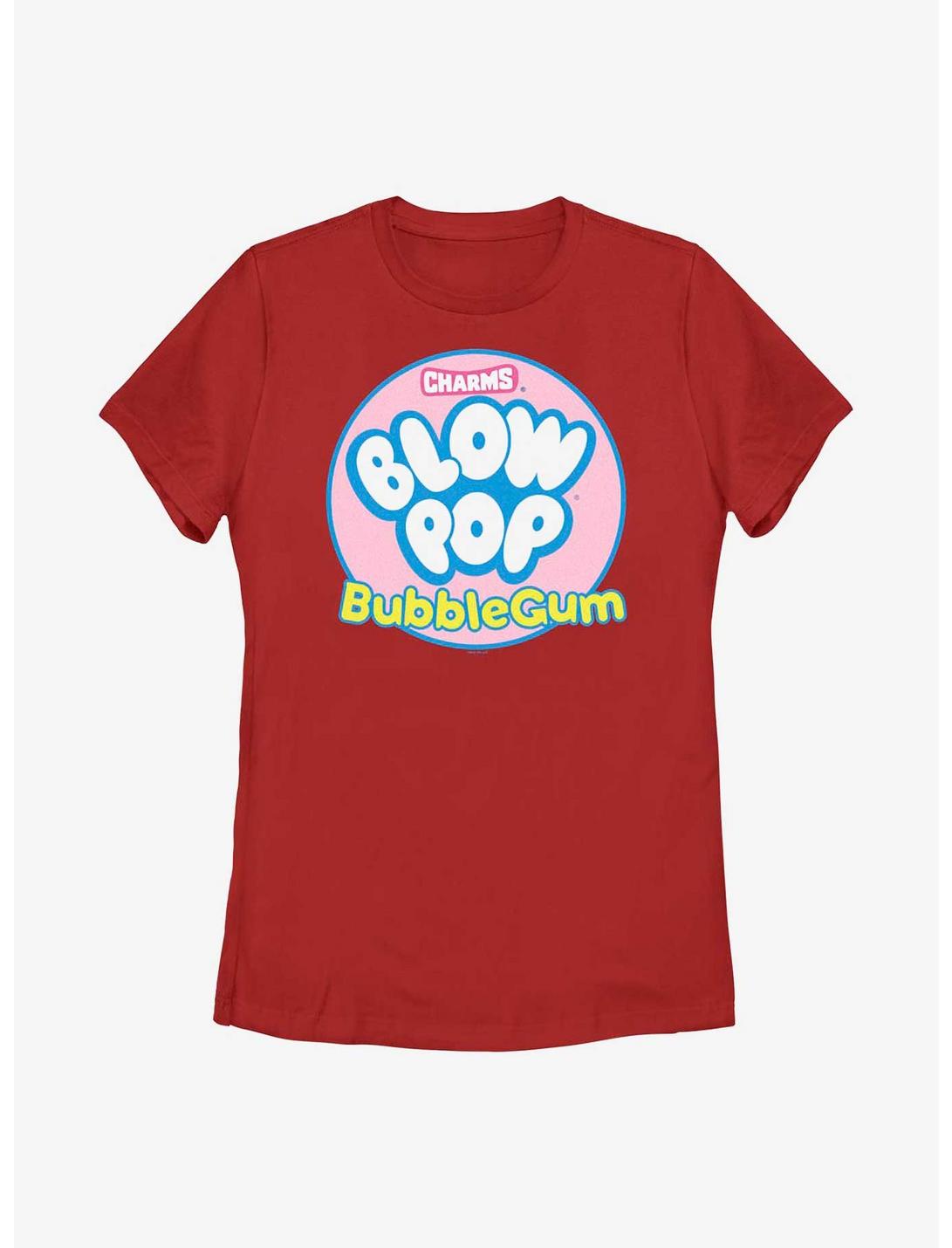 Tootsie Roll Blow Pop Bubble Gum Logo Womens T-Shirt, RED, hi-res