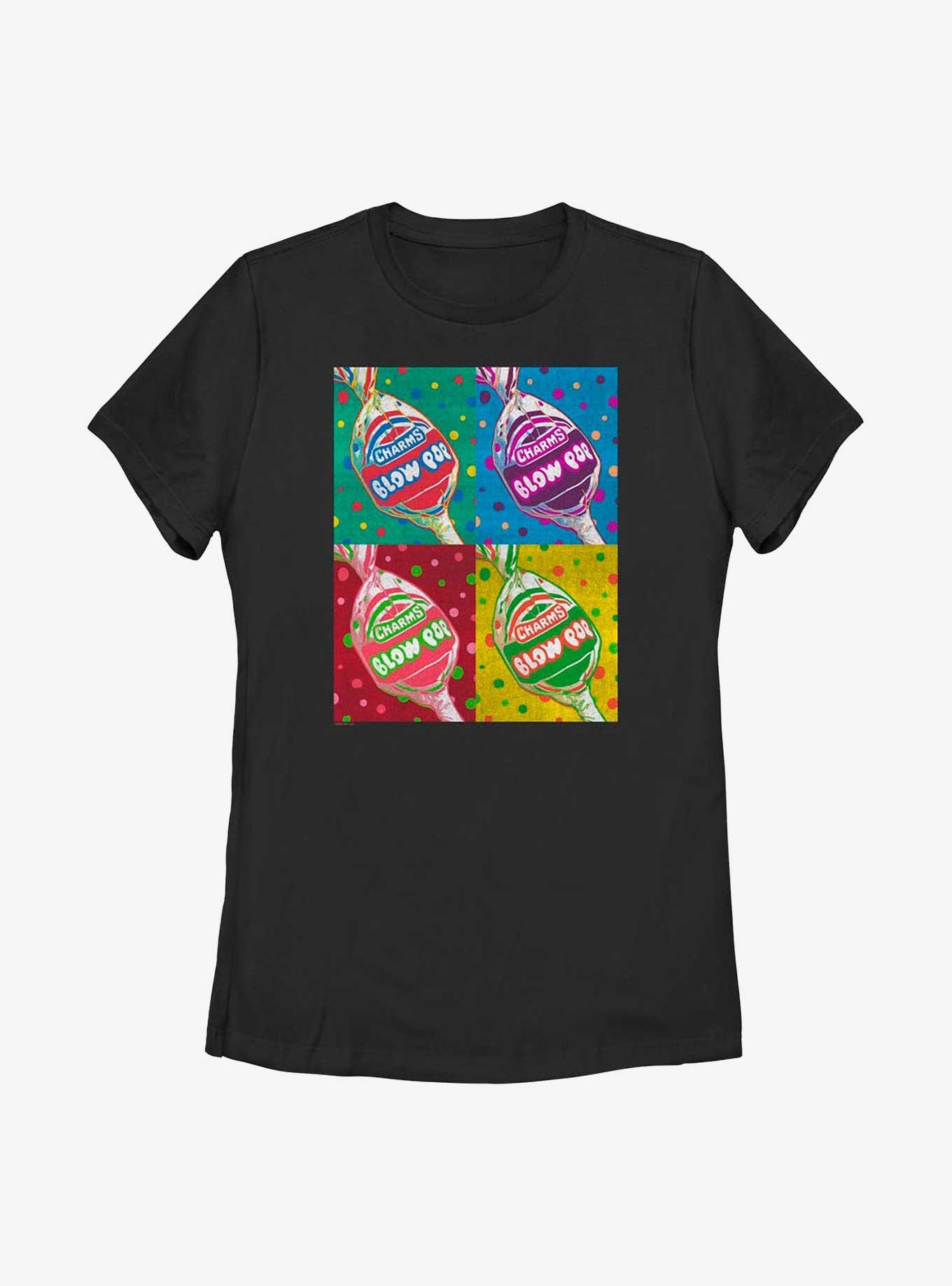 Tootsie Roll Blow Pop Warhol Womens T-Shirt, BLACK, hi-res