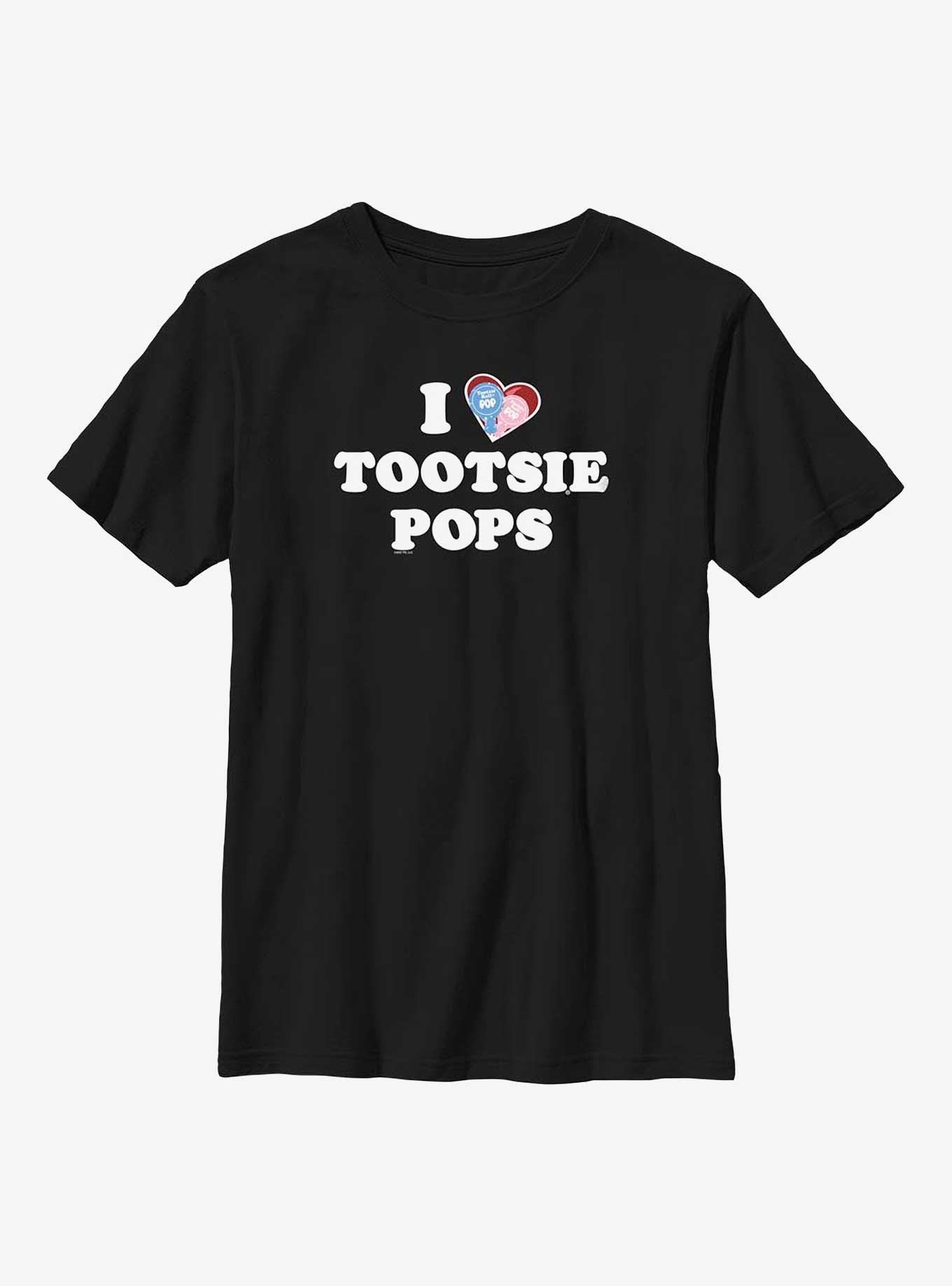 Tootsie Roll I Love Tootsie Pops Youth T-Shirt, BLACK, hi-res