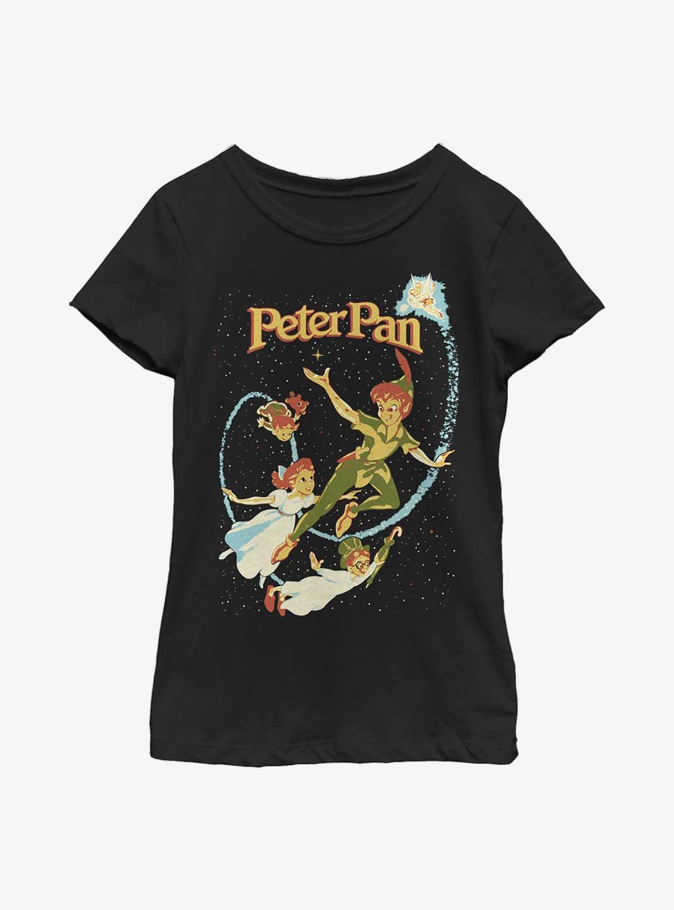 Disney Peter Pan Vintage Fly Youth Girls T-Shirt, BLACK, hi-res