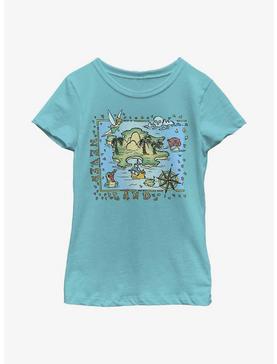 Plus Size Disney Peter Pan Neverland Map Youth Girls T-Shirt, , hi-res