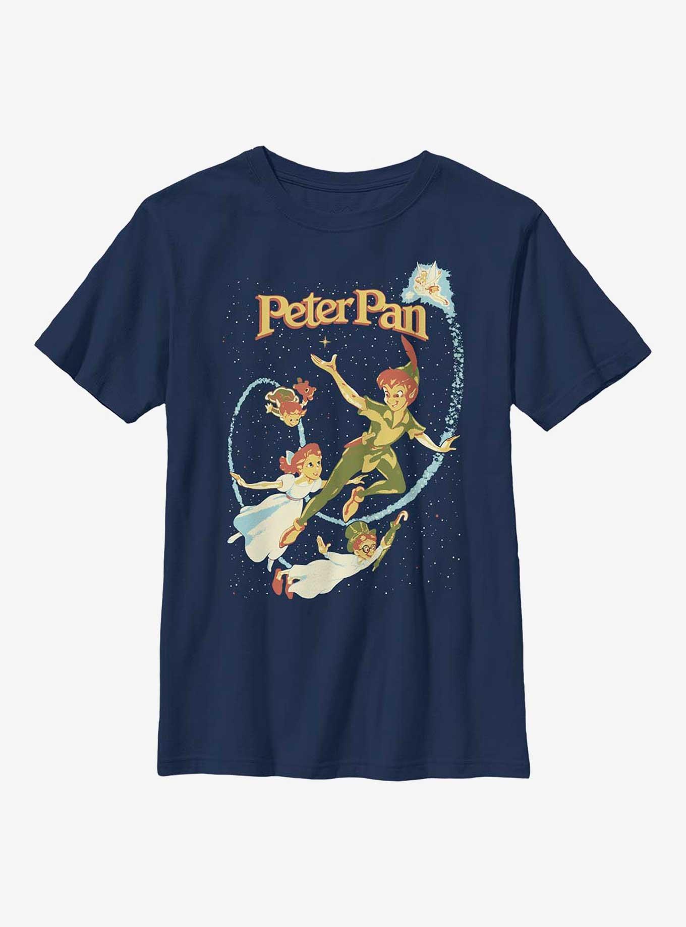 Disney Peter Pan Vintage Fly Youth T-Shirt, NAVY, hi-res