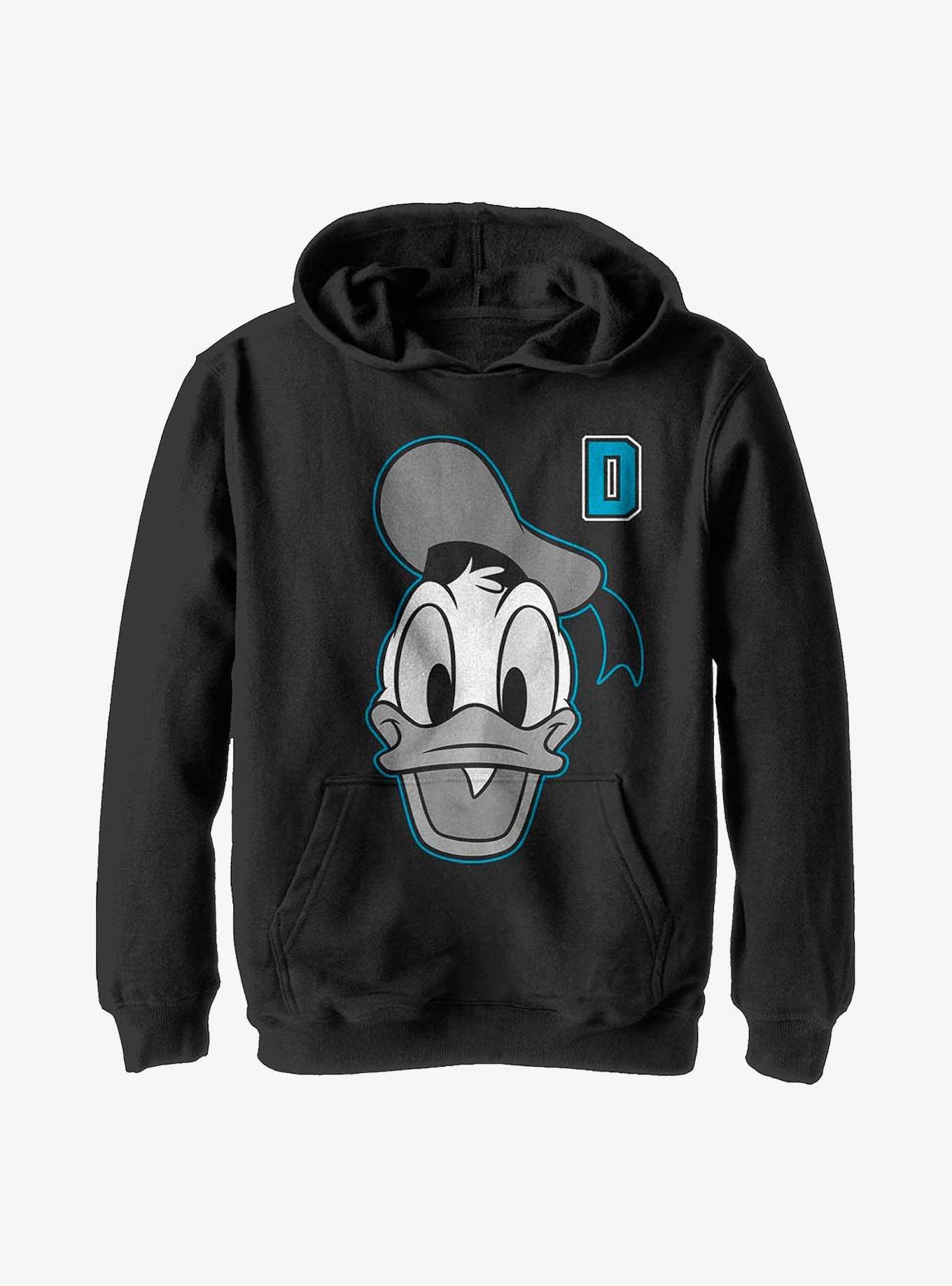 Disney Donald Duck Varsity Youth Hoodie BLACK BoxLunch