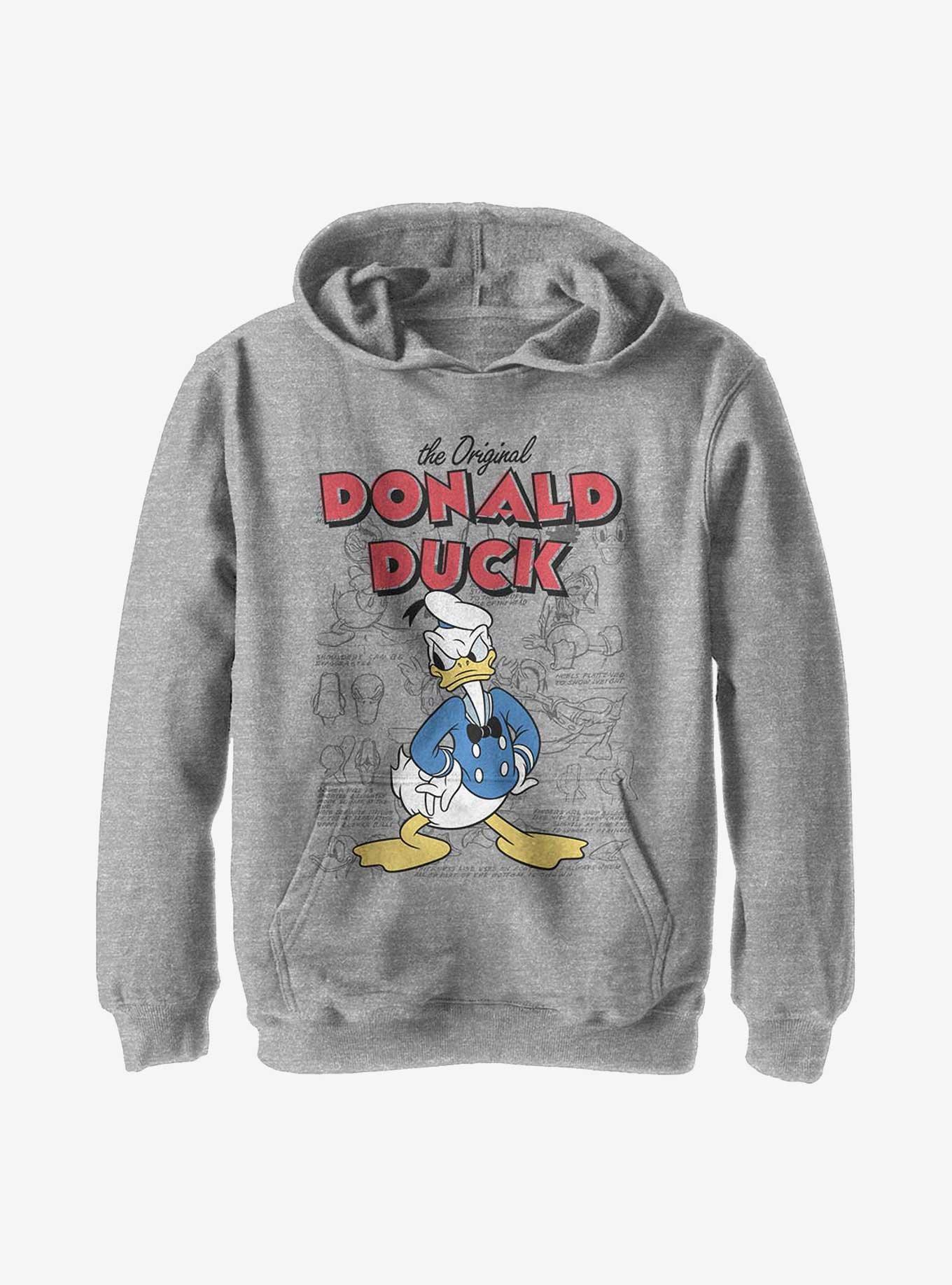 Disney Donald Duck Original Sketchbook Youth Hoodie, ATH HTR, hi-res