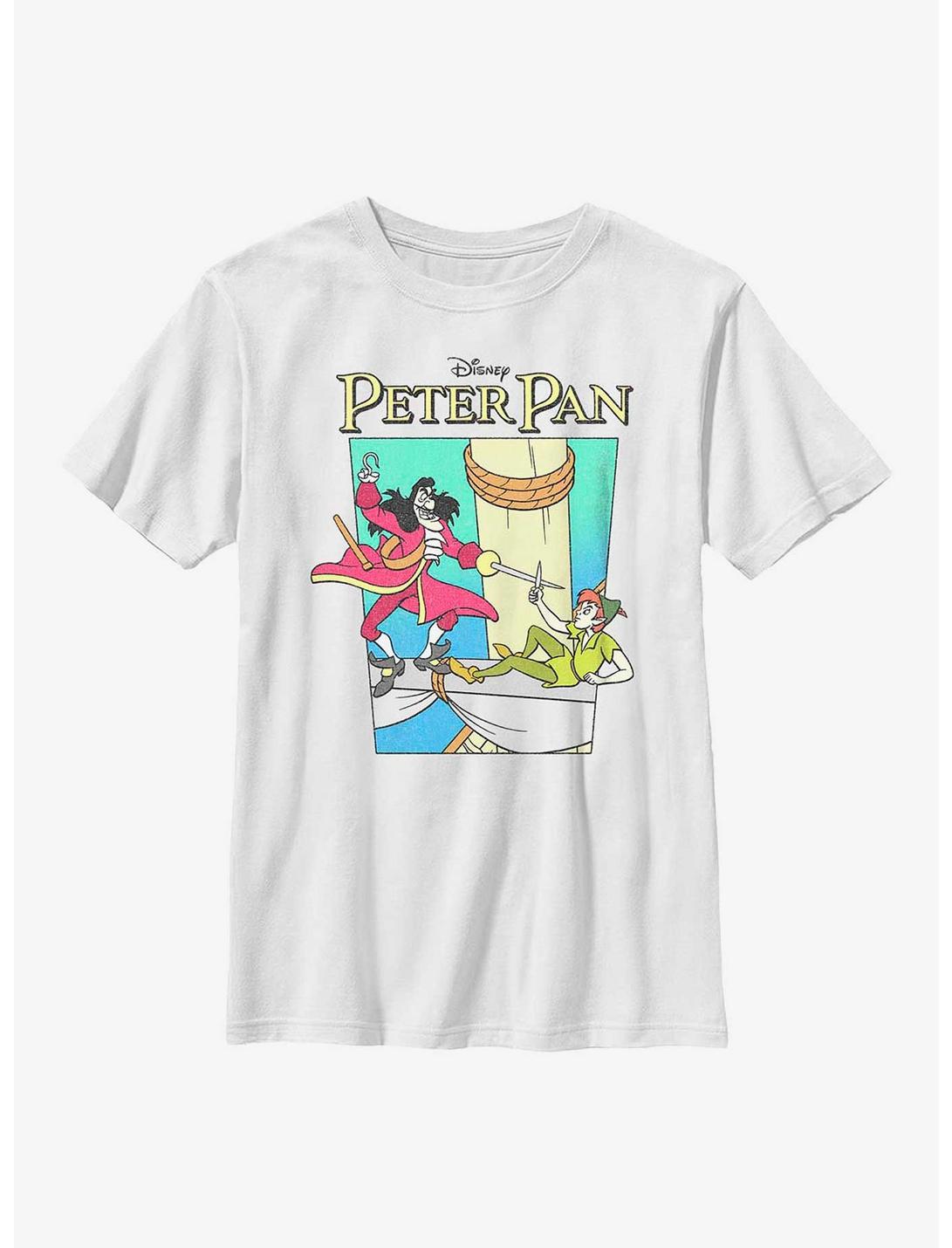 Disney Peter Pan Hook Duel Youth T-Shirt, WHITE, hi-res