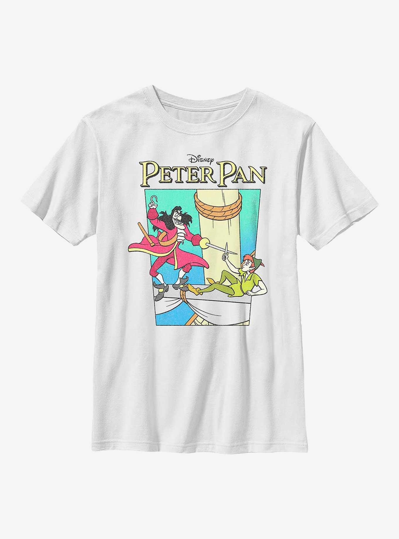 Disney Peter Pan Hook Duel Youth T-Shirt, WHITE, hi-res
