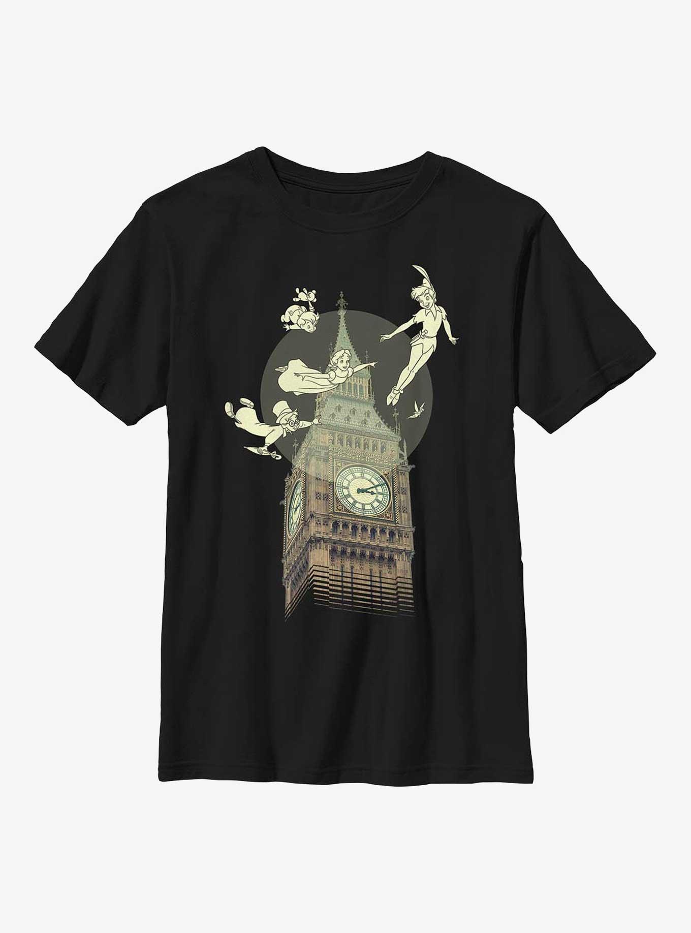 Disney Peter Pan Flying Over Big Ben Youth T-Shirt, , hi-res