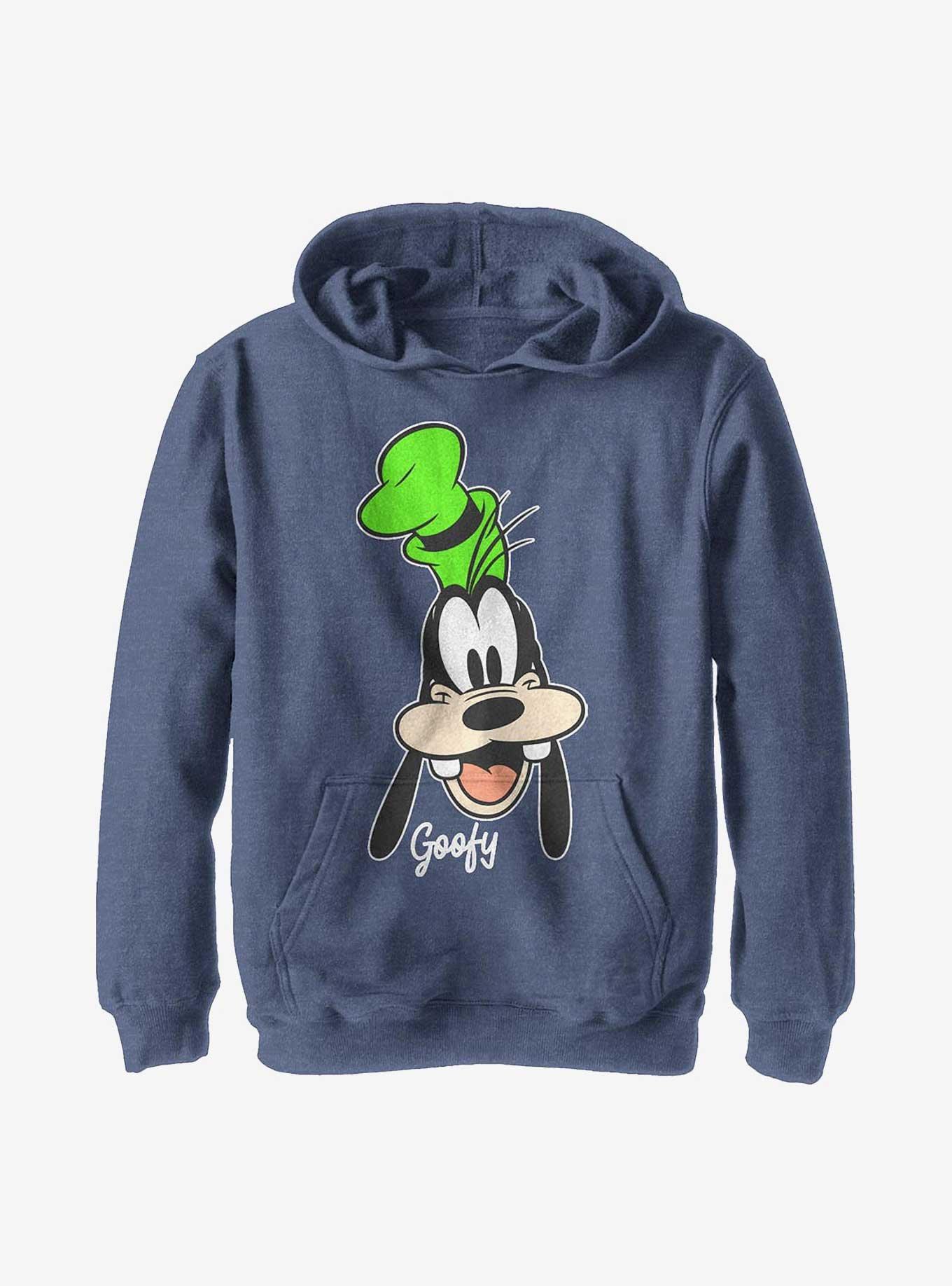 Disney Goofy Big Face Youth Hoodie, NAVY HTR, hi-res