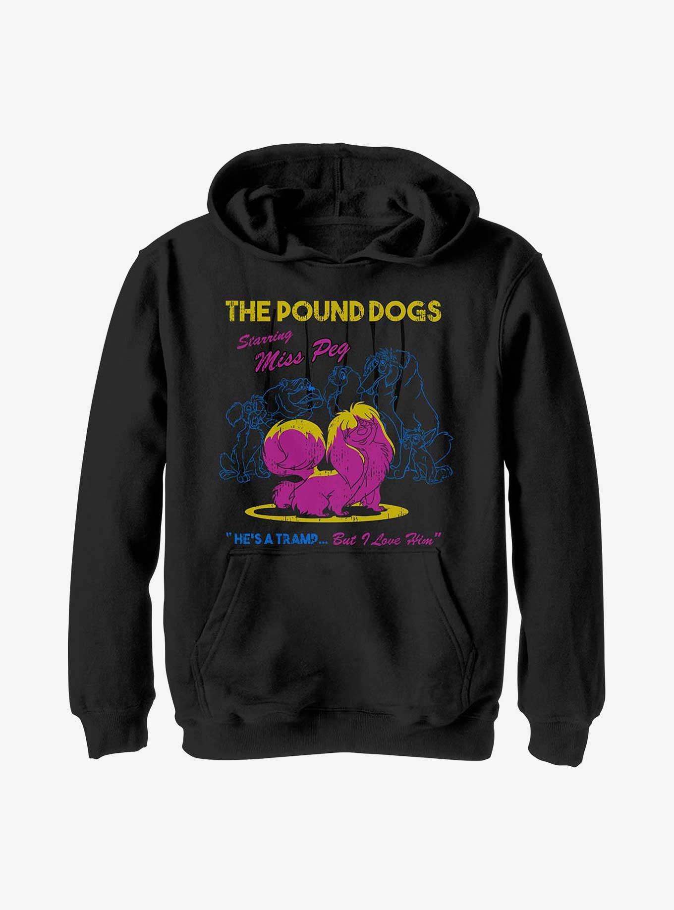 Disney Lady And The Tramp Miss Peg Youth Hoodie, BLACK, hi-res