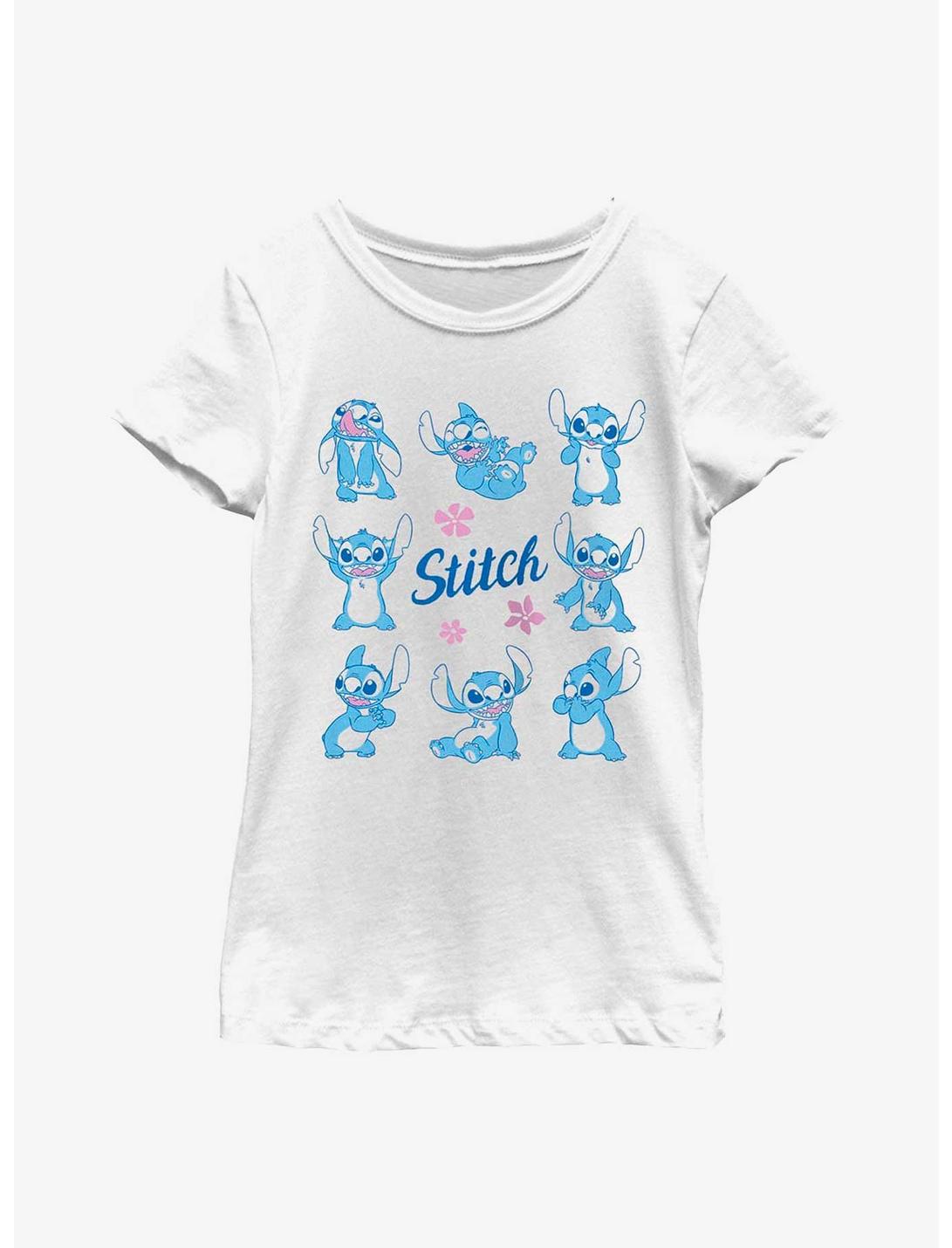Disney Lilo & Stitch Different Poses Youth Girls T-Shirt, WHITE, hi-res
