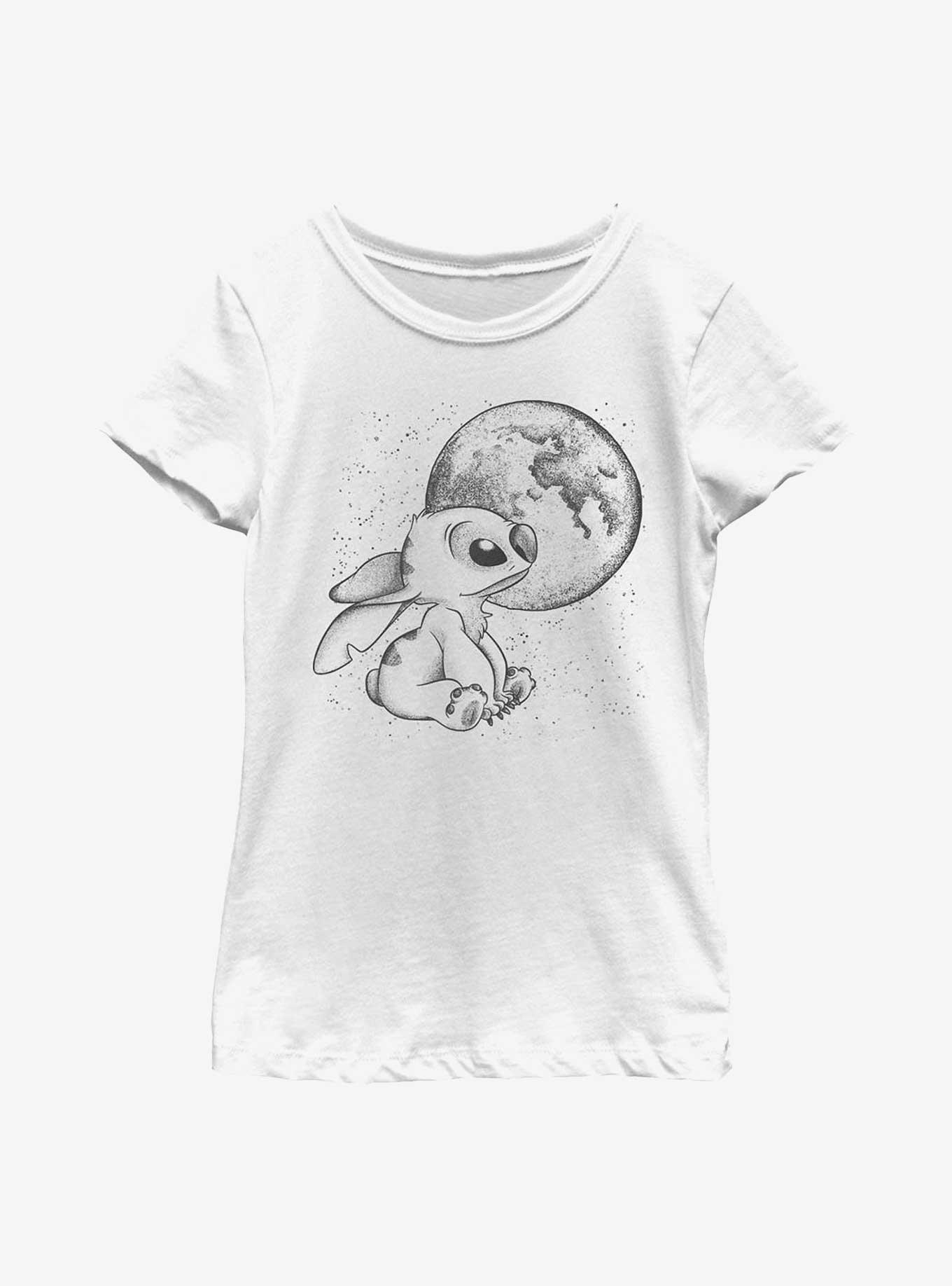 Disney Lilo & Stitch Moon Stitch Youth Girls T-Shirt, WHITE, hi-res