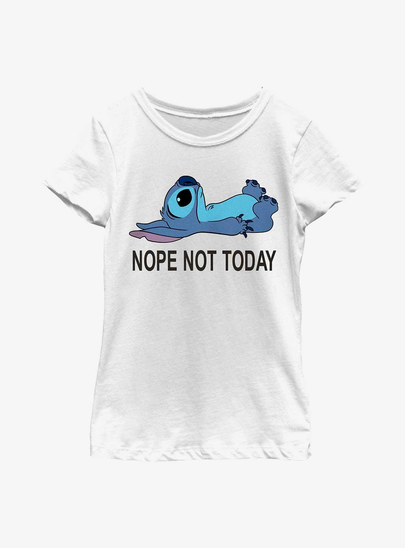 Disney Lilo & Stitch Nope Not Today Youth Girls T-Shirt, WHITE, hi-res