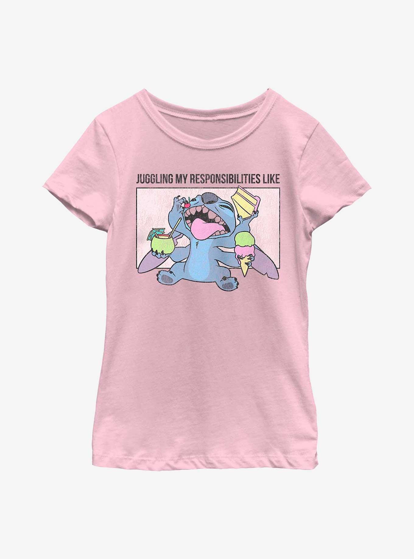 Disney Lilo & Stitch Juggling Responsibilities Youth Girls T-Shirt, , hi-res