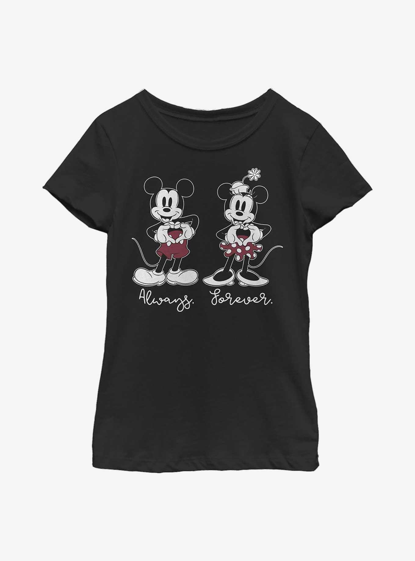 Disney Mickey Mouse & Minnie Always Forever Youth Girls T-Shirt, , hi-res