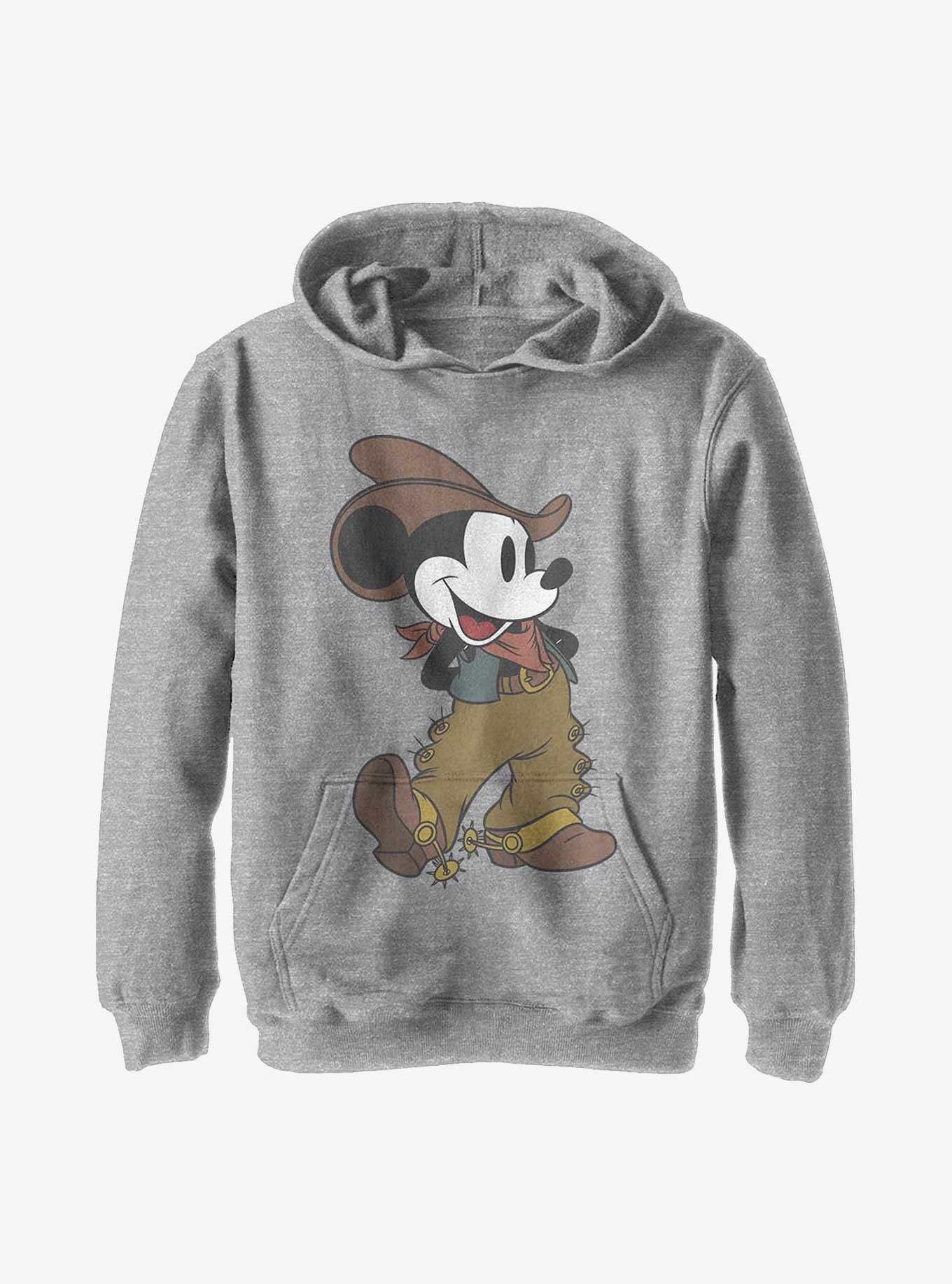 Disney Mickey Mouse Cowboy Youth Hoodie, ATH HTR, hi-res