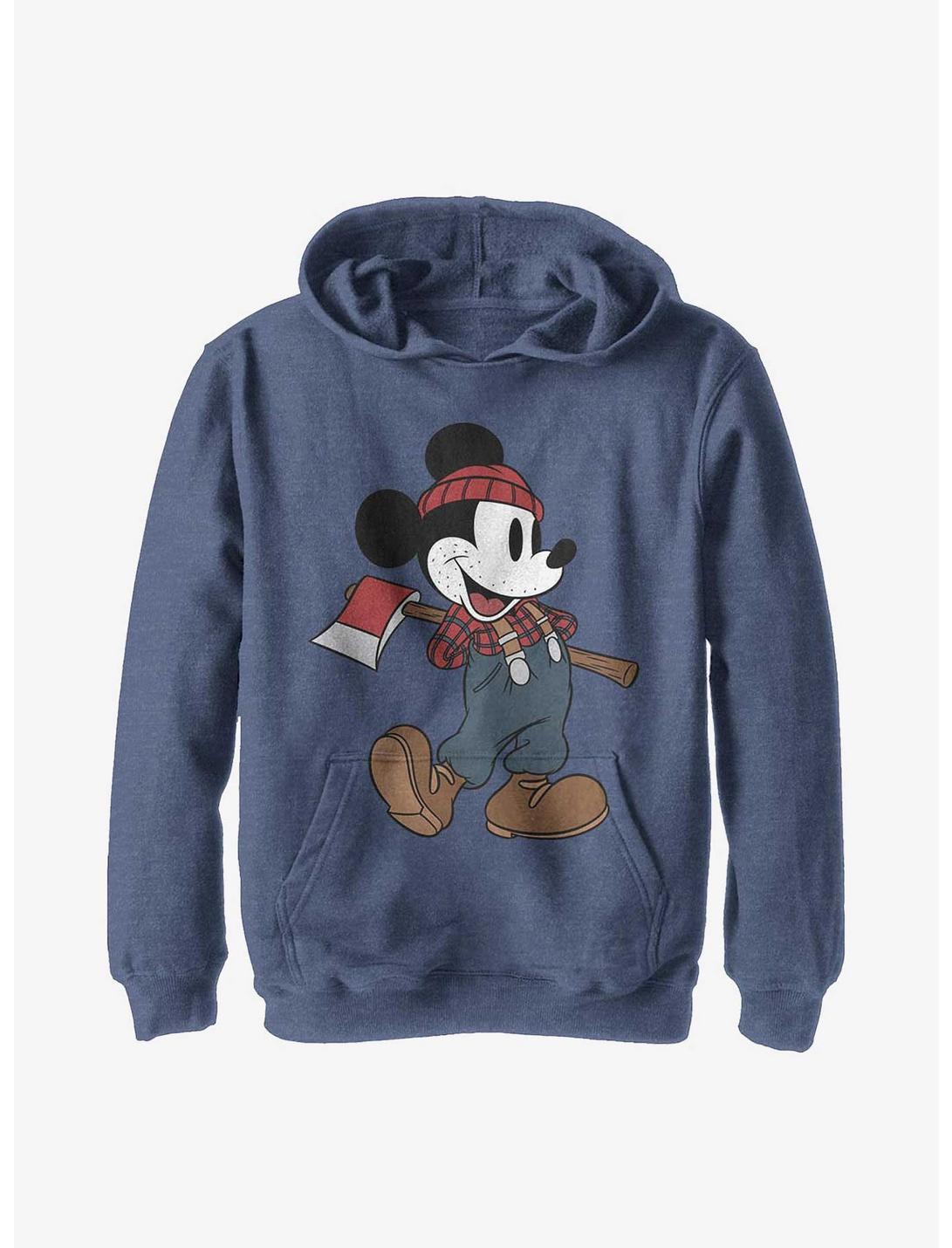 Disney Mickey Mouse Lumberjack Mickey Youth Hoodie, NAVY HTR, hi-res