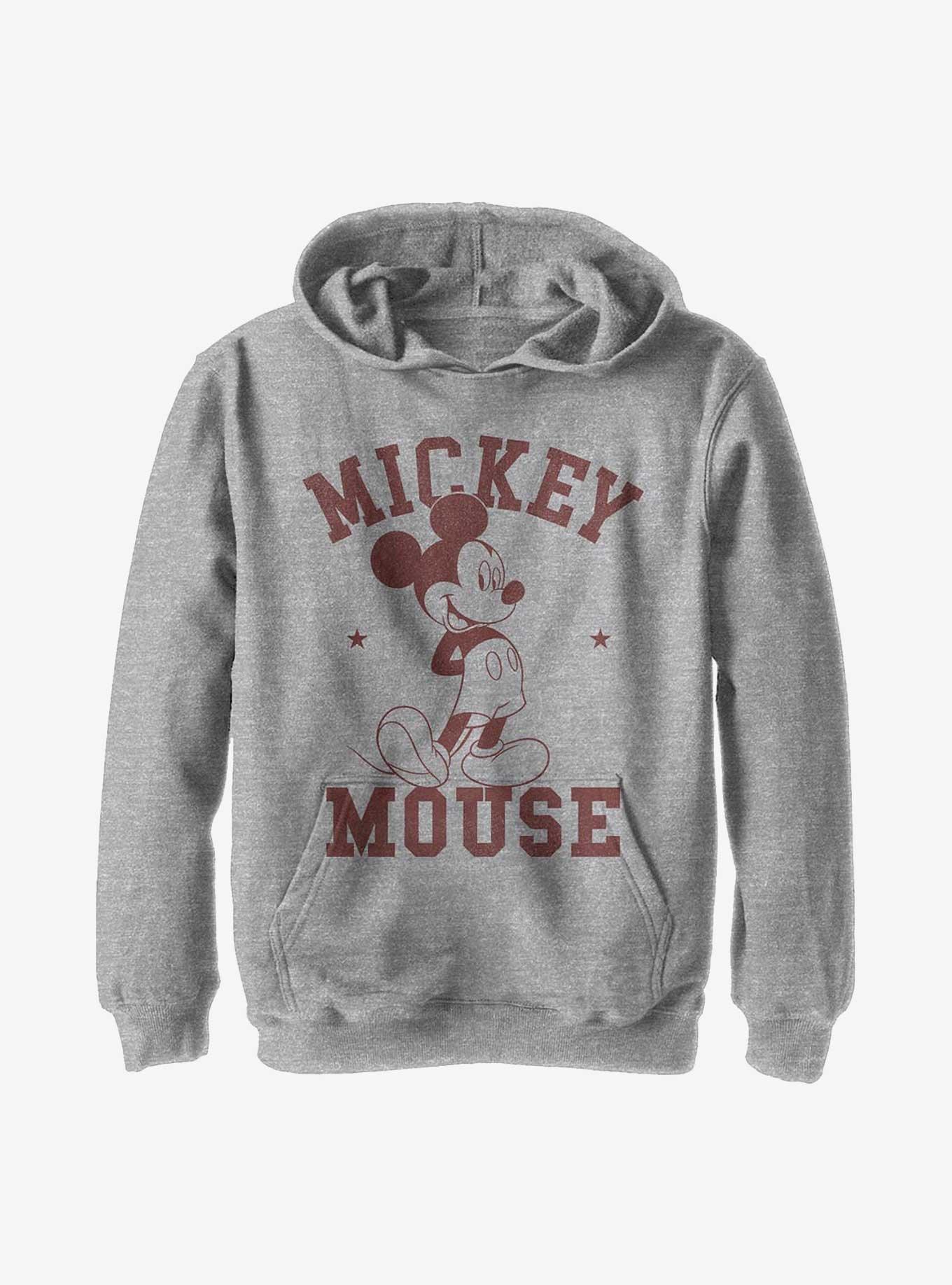 Disney Mickey Mouse Collegiate Youth Hoodie, ATH HTR, hi-res