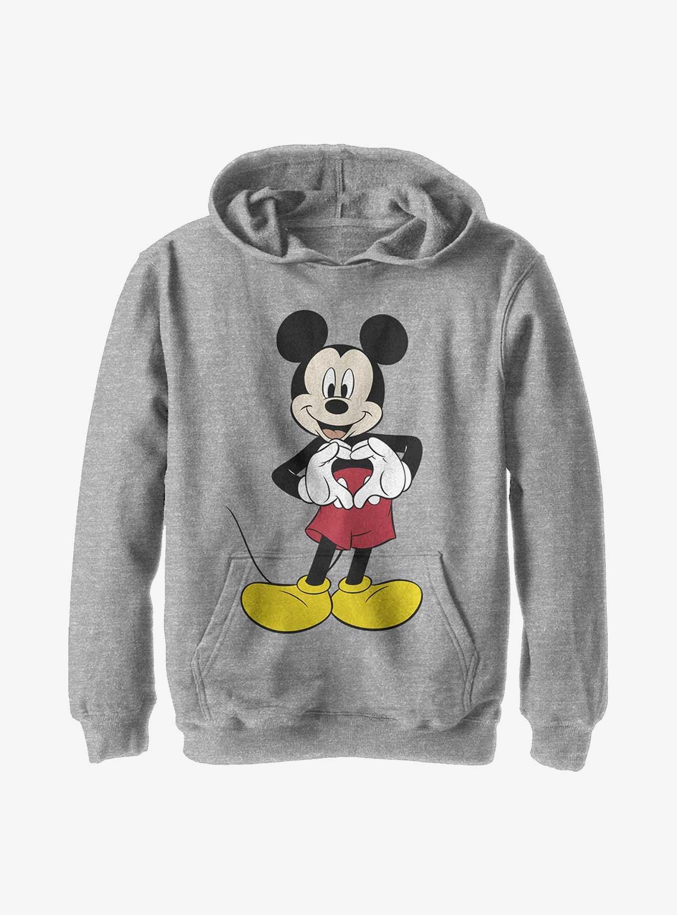 Disney Mickey Mouse Heart Hands Youth Hoodie, , hi-res