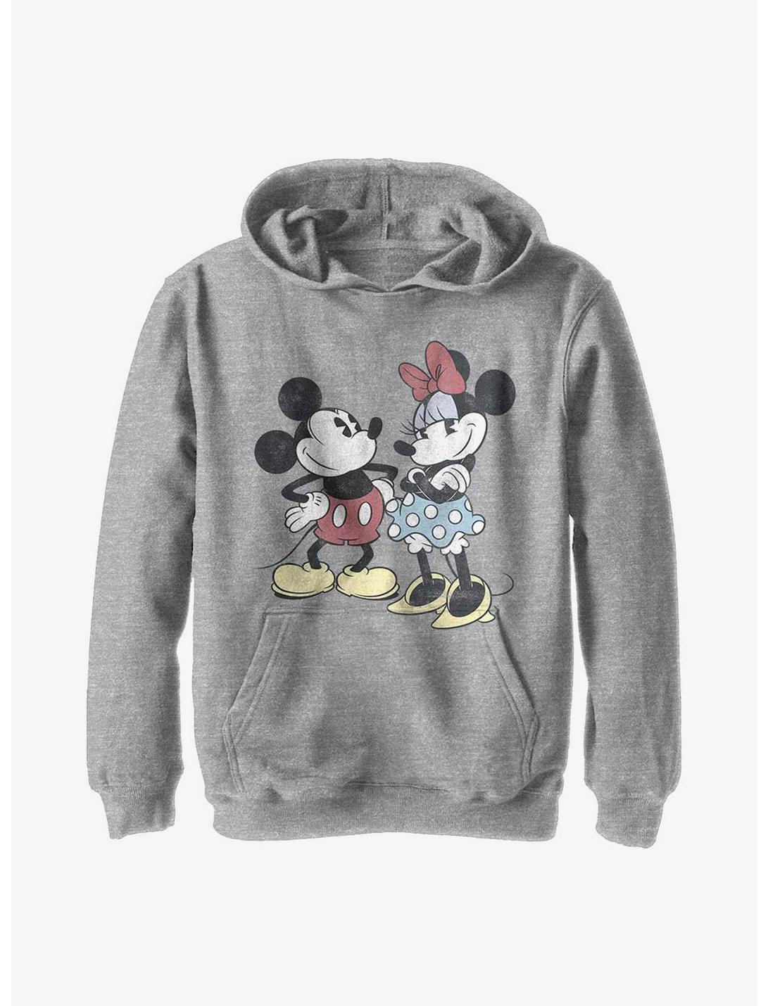 Disney Mickey Mouse & Minnie Retro Youth Hoodie, ATH HTR, hi-res