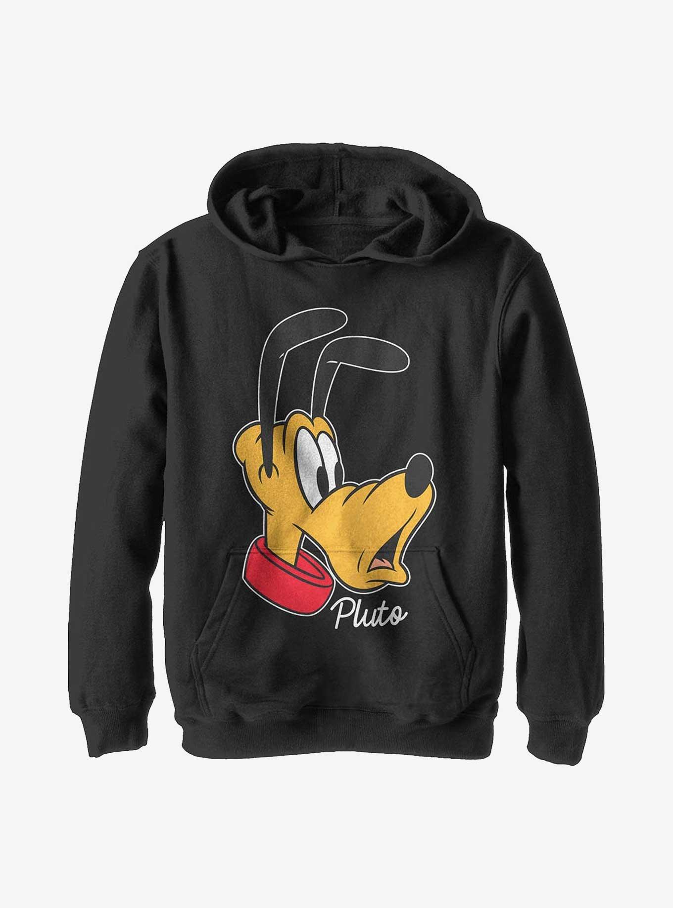Disney Pluto Big Face Youth Hoodie, BLACK, hi-res