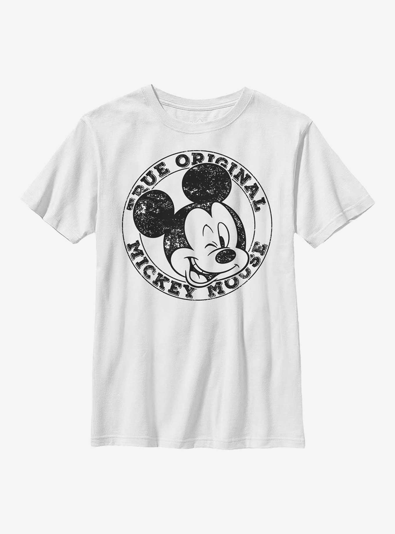 Disney Mickey Mouse True Original Youth T-Shirt, WHITE, hi-res