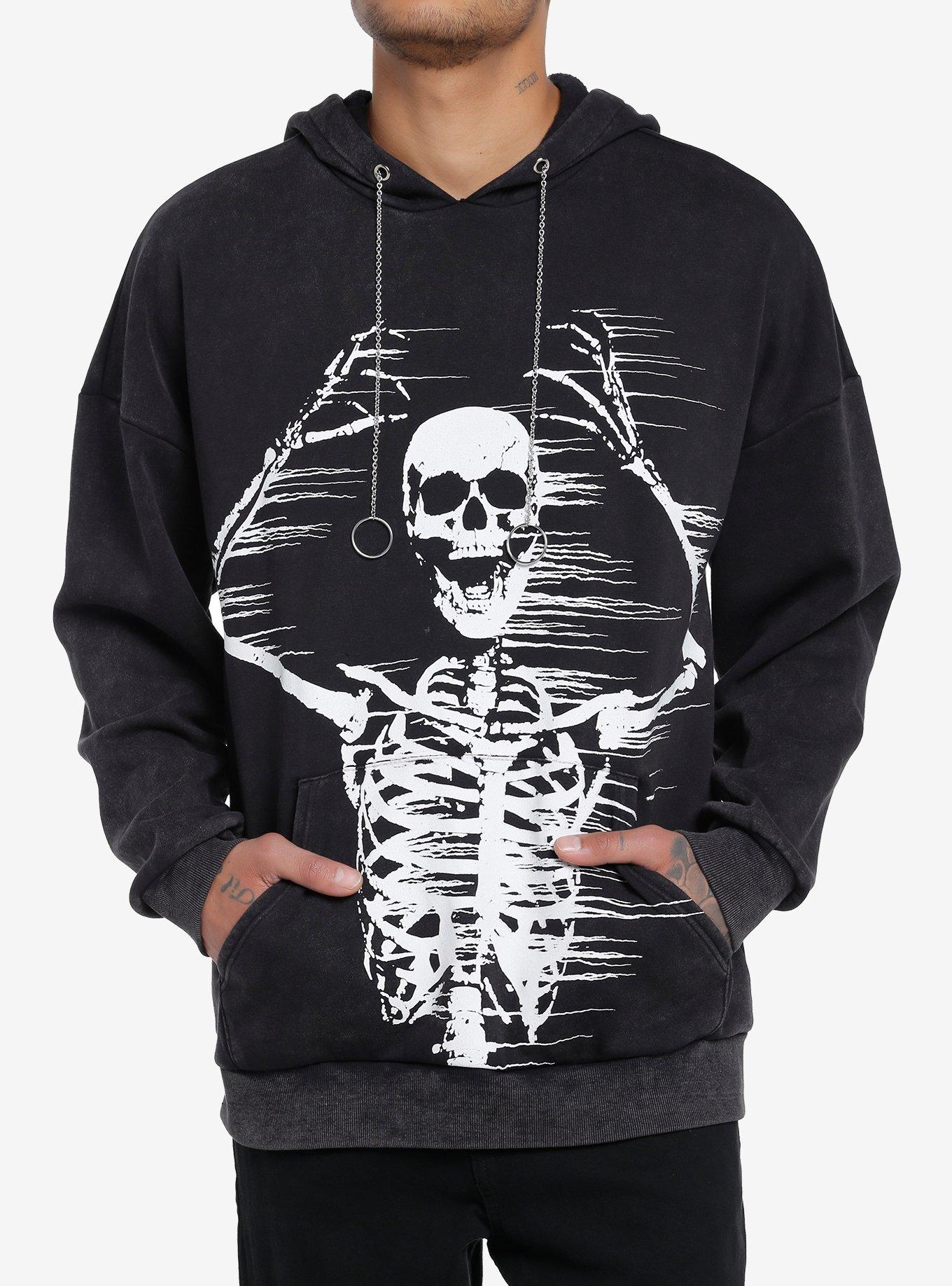 Dazed Skeleton Oversized Hoodie | Hot Topic