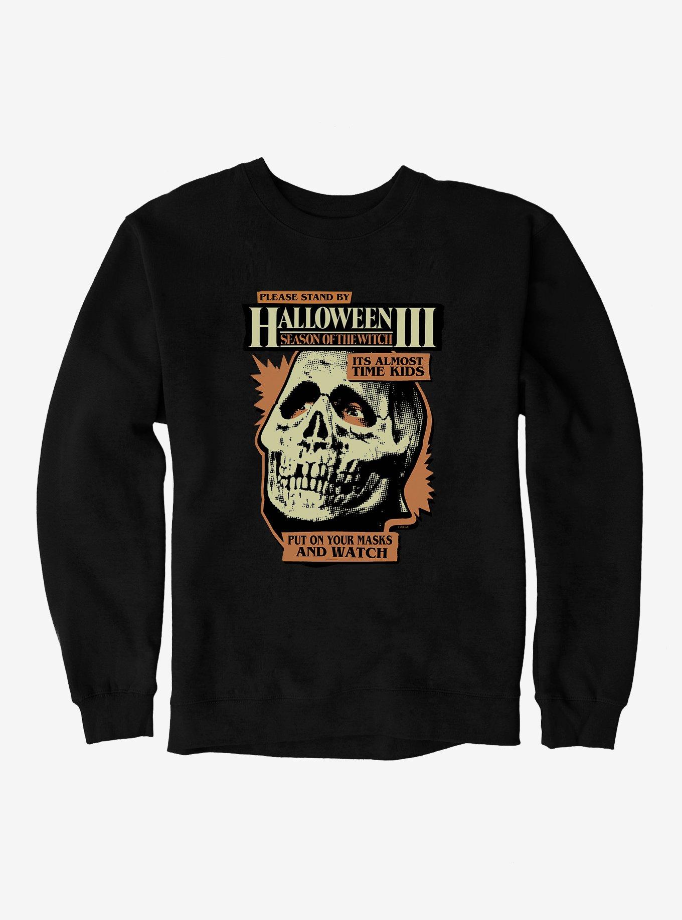 Halloween III: Season Of The Witch Please Stand By Sweatshirt, BLACK, hi-res