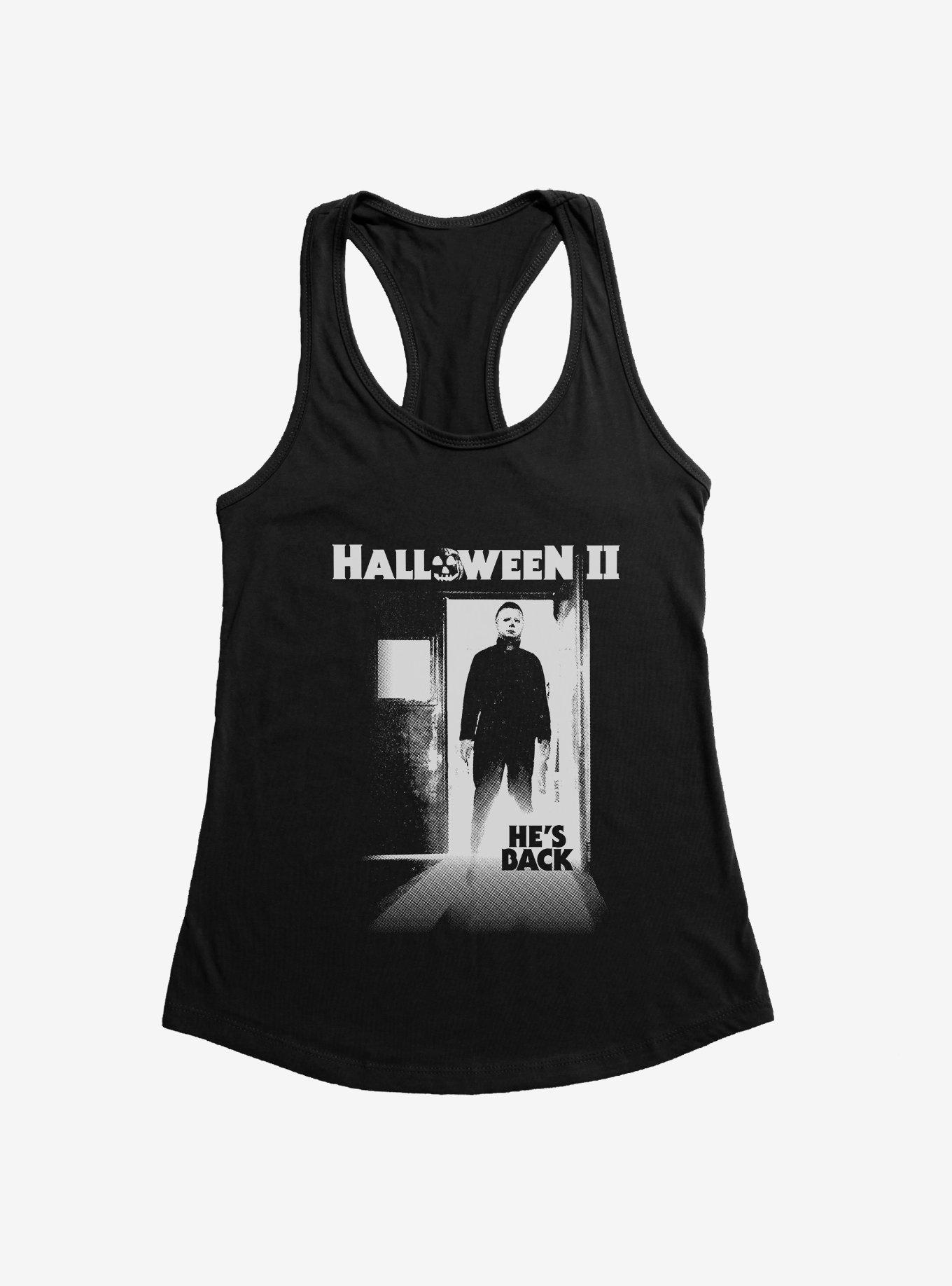 Halloween II He's Back Michael Myers Girls Tank Top, BLACK, hi-res