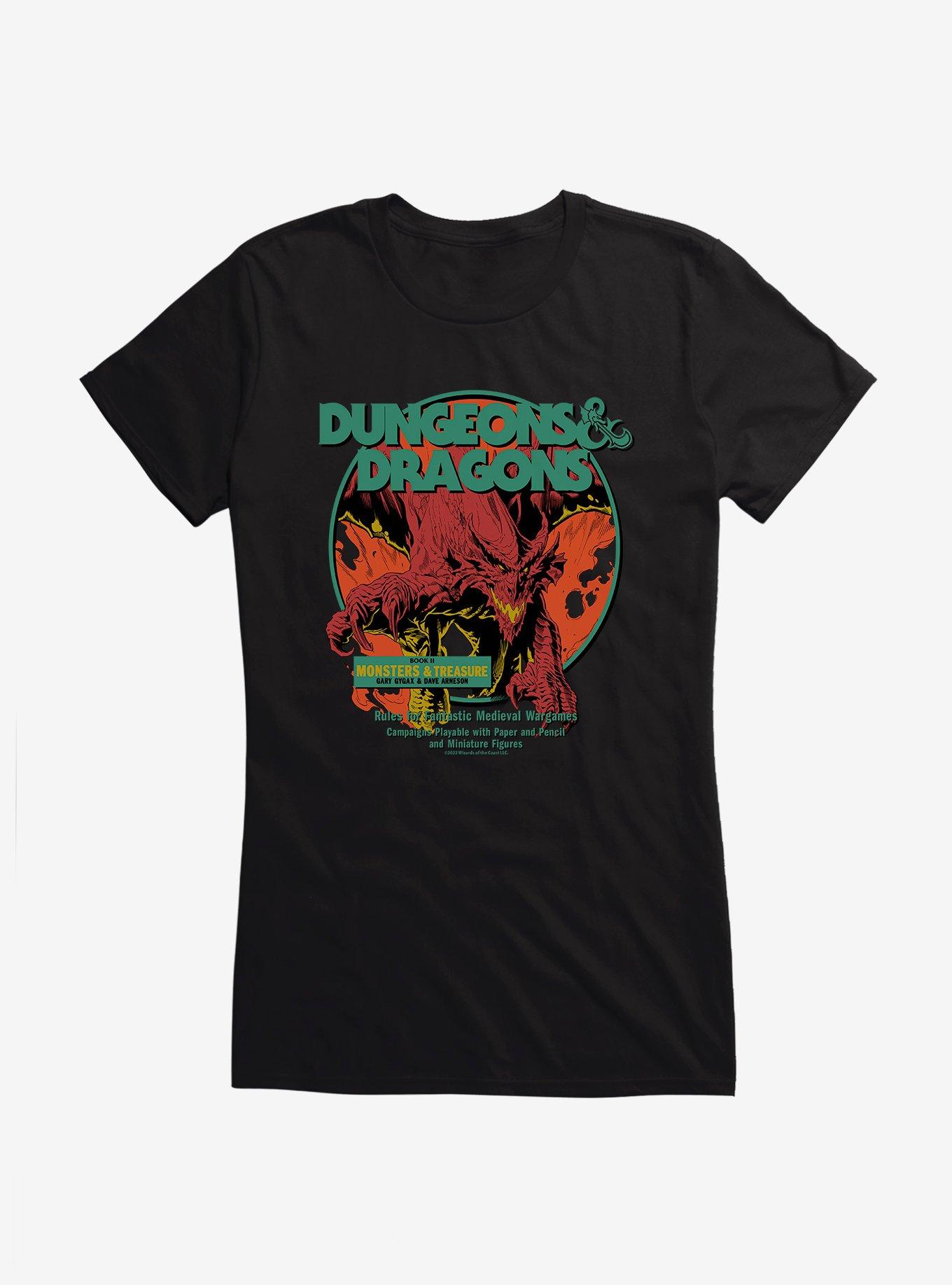 Dungeons & Dragons Book II Monsters & Treasure Girls T-Shirt, BLACK, hi-res