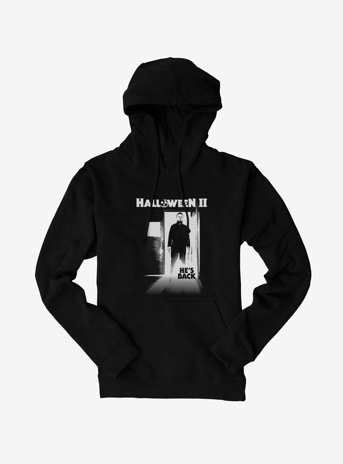 Halloween II He's Back Michael Myers Hoodie, BLACK, hi-res