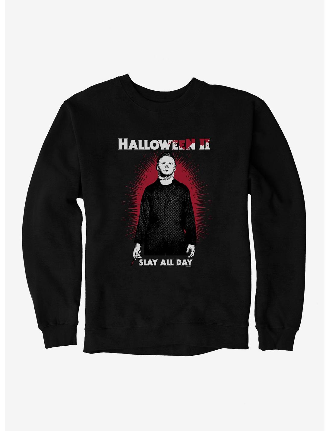 Halloween II Bloody Slay All Day  Sweatshirt, BLACK, hi-res