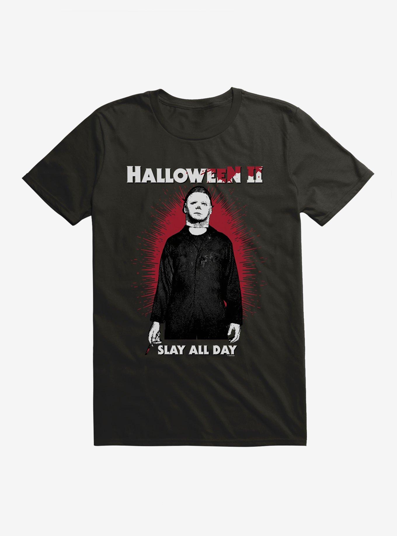 Halloween II Bloody Slay All Day  T-Shirt, BLACK, hi-res