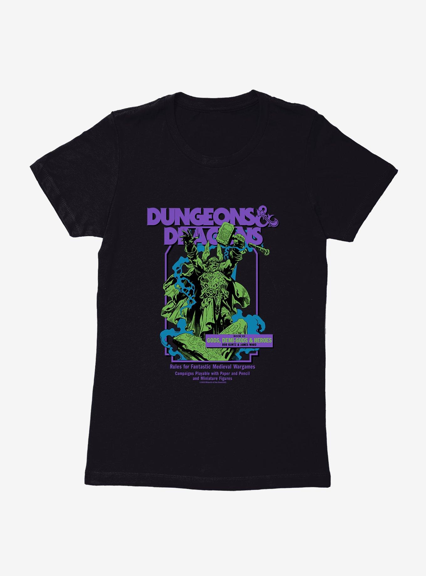Dungeons & Dragons Book VII Gods, Demi-Gods & Heroes Womens T-Shirt, BLACK, hi-res