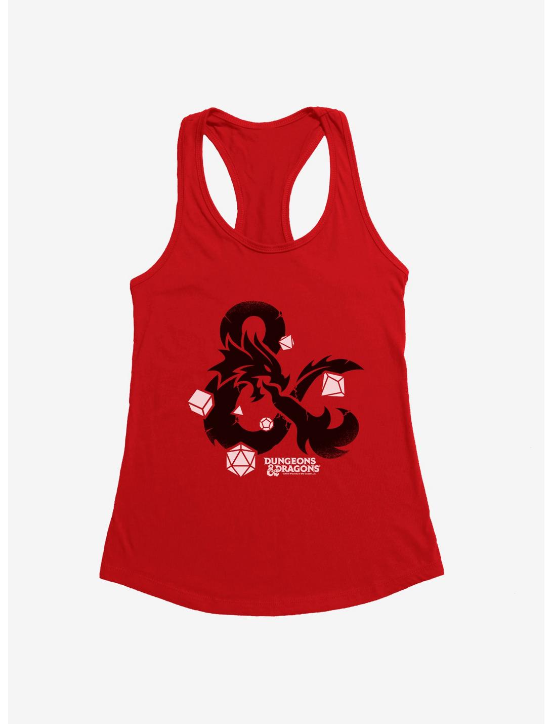 Dungeons & Dragons Dice Set Ampersand Womens Tank Top, RED, hi-res