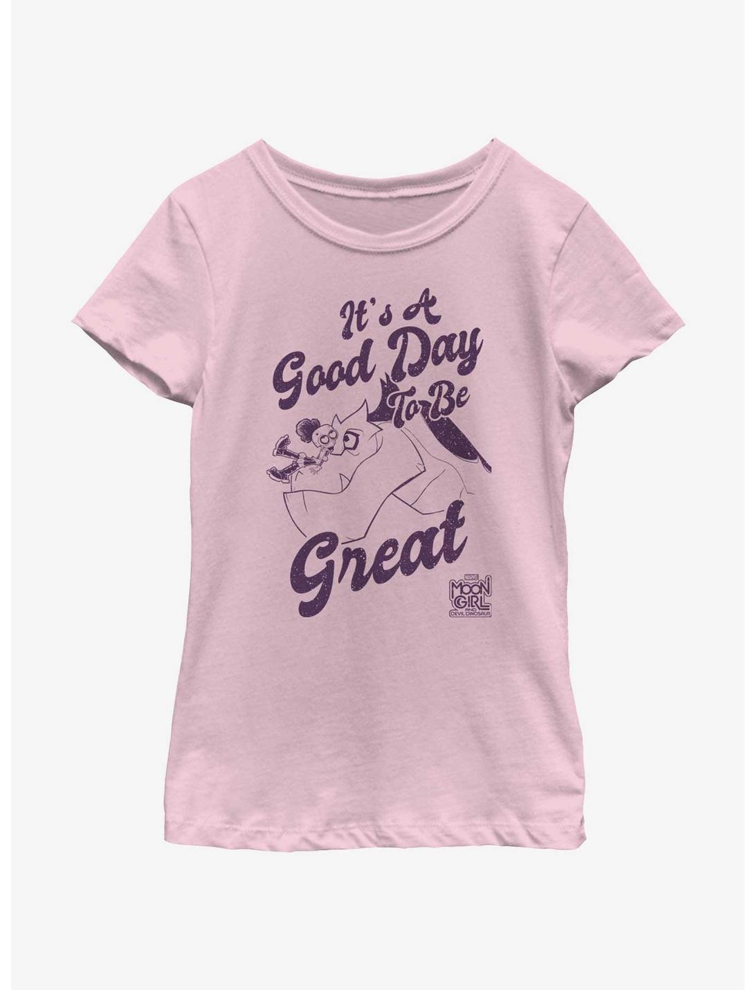 Marvel Moon Girl And Devil Dinosaur Good Day To Be Great Youth Girls T-Shirt, PINK, hi-res