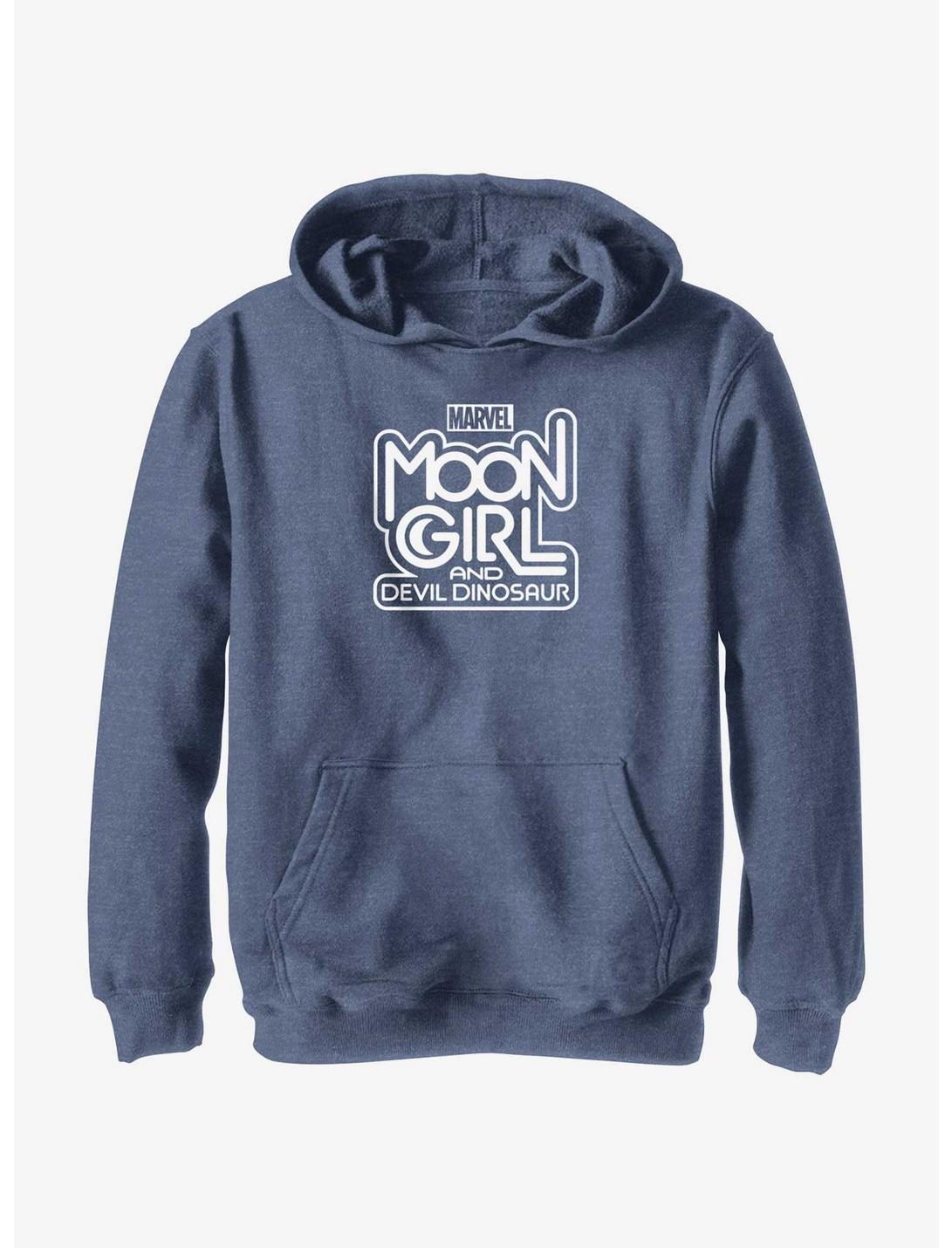 Marvel Moon Girl And Devil Dinosaur Moon Girl Title Youth Hoodie, NAVY HTR, hi-res